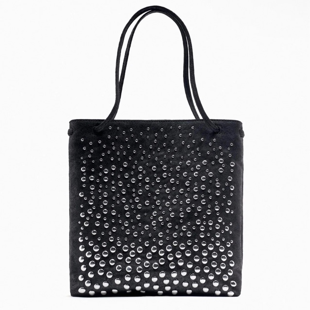 Large Studded Tote Bag | Zara